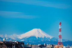 今日のベランダからの富士山20190411