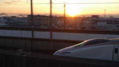 新幹線（大宮鉄道博物館屋上から）