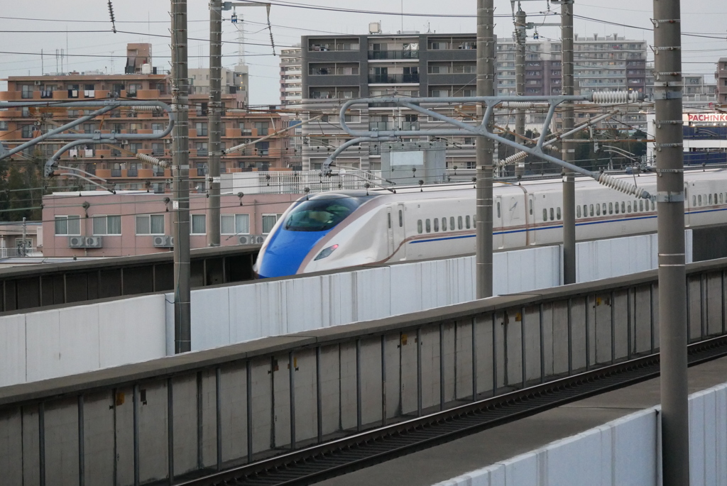 新幹線（大宮鉄道博物館屋上から）