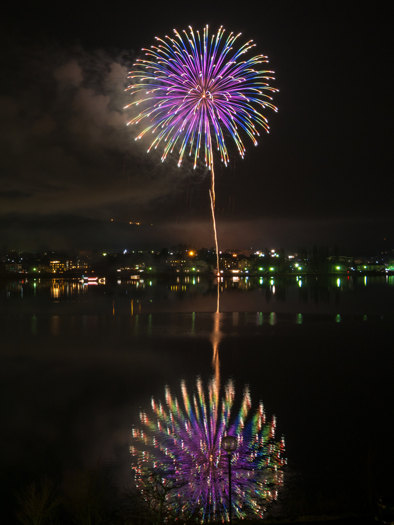 2018河口湖・冬花火