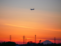 夕焼けヒコーキ