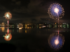 2018河口湖・冬花火