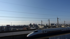 新幹線（大宮鉄道博物館屋上から）