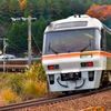 晩秋の高山を駆け抜けてゆく特急ひだ