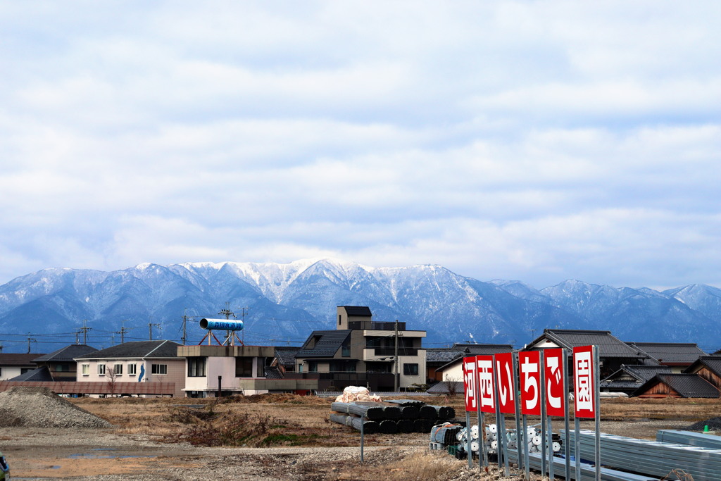 河西いちご園冬景色