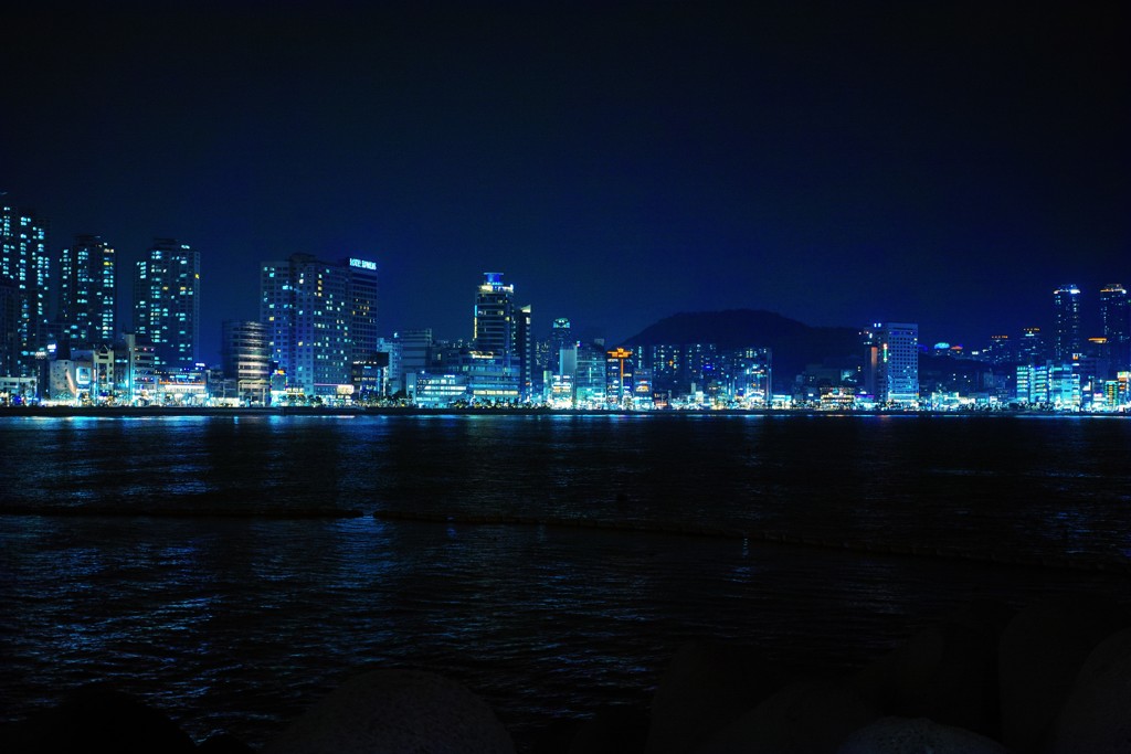 韓国　釜山　広安里ビーチからの夜景