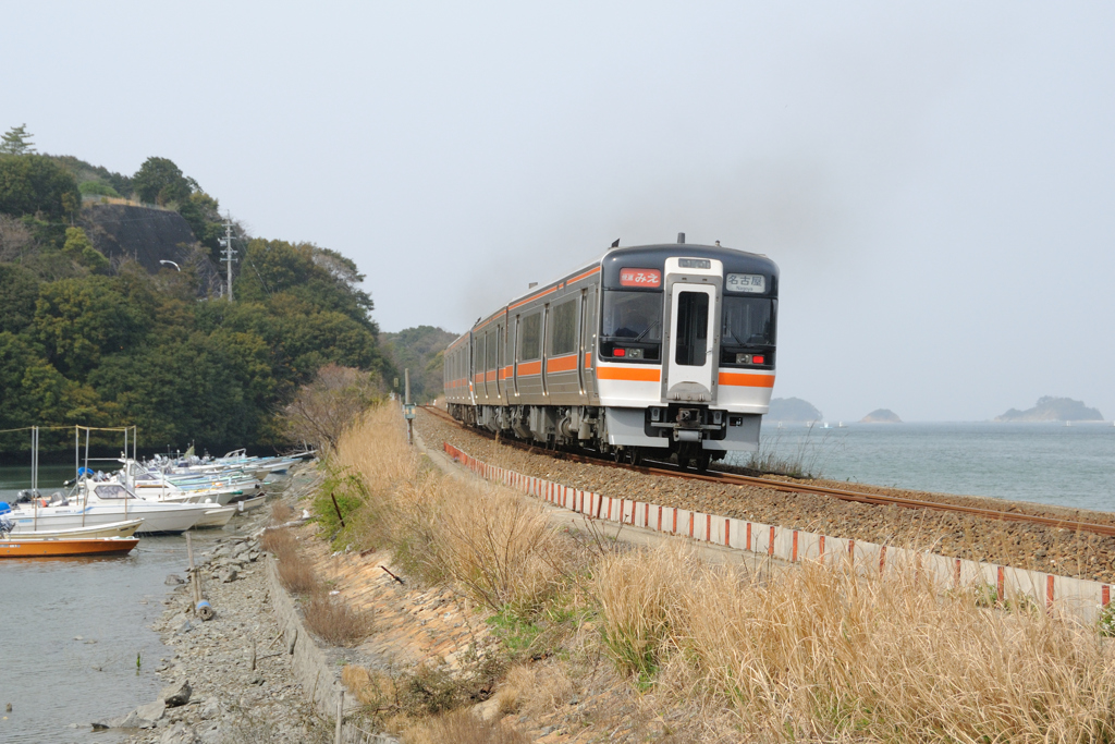 参宮線、海中築堤