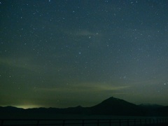 支笏湖の星空