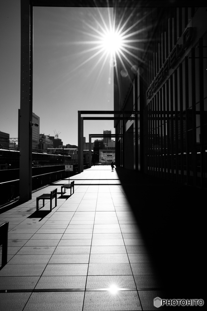 Sunbeams and shadow