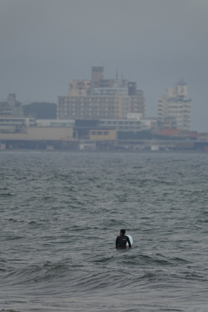 A lonely surfer