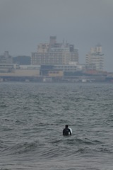 A lonely surfer