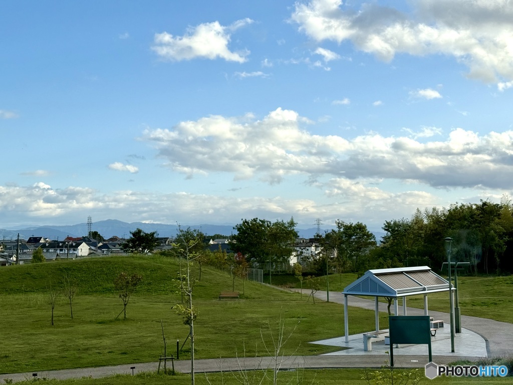 病室の窓から見える風景