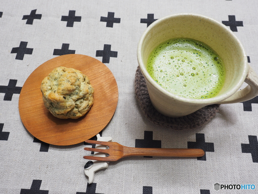 抹茶スコーン&抹茶ラテ