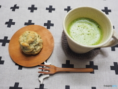 抹茶スコーン&抹茶ラテ
