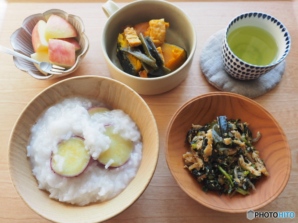 薩摩芋粥を作りました