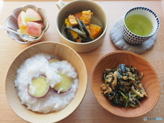 薩摩芋粥を作りました