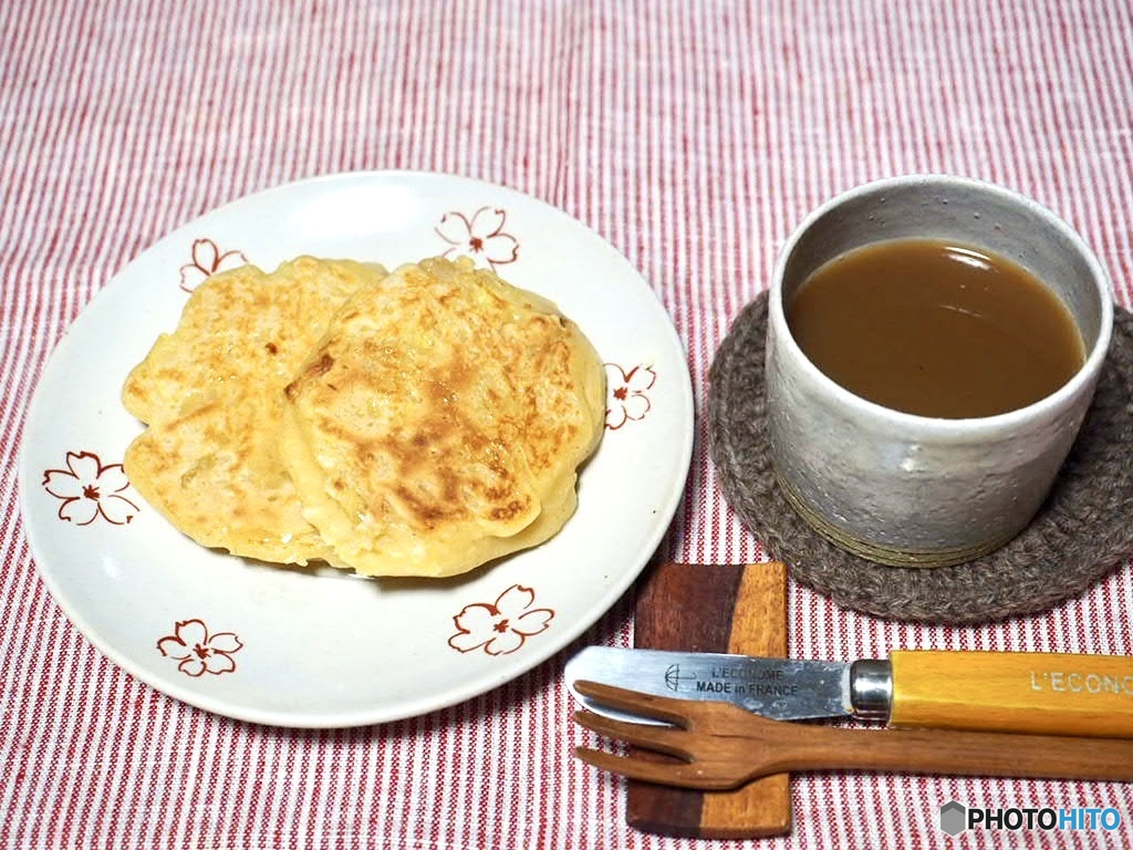 米粉とヨーグルトの林檎パンケーキ