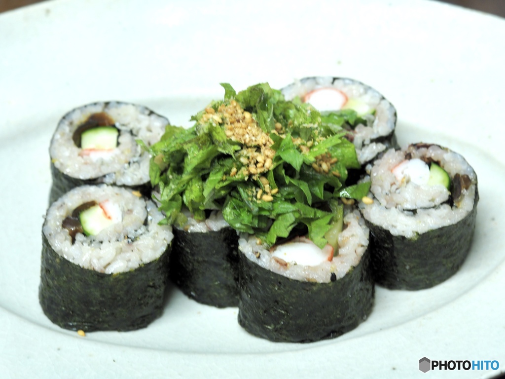 青紫蘇を摘んできて…