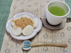 おから入りの白玉団子を作りました