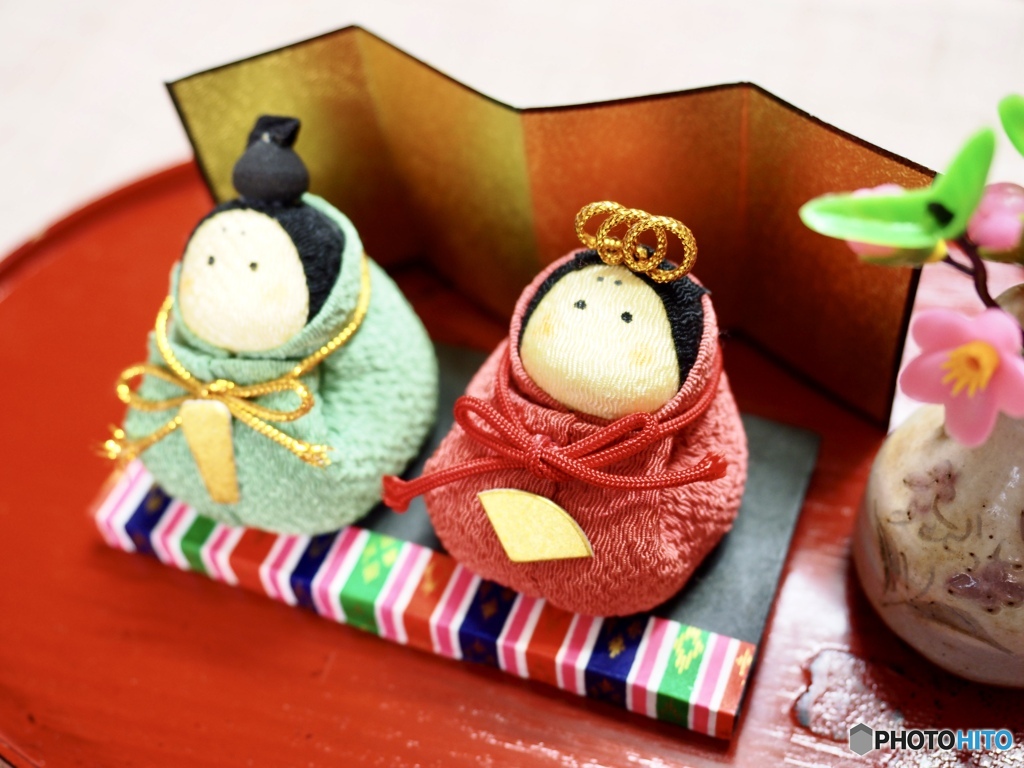 弥生・縮緬お手玉お雛さま