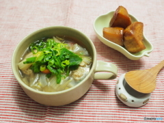 安納芋と若鶏のつみれsoup