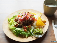 タコライスと牛蒡のポタージュsoup