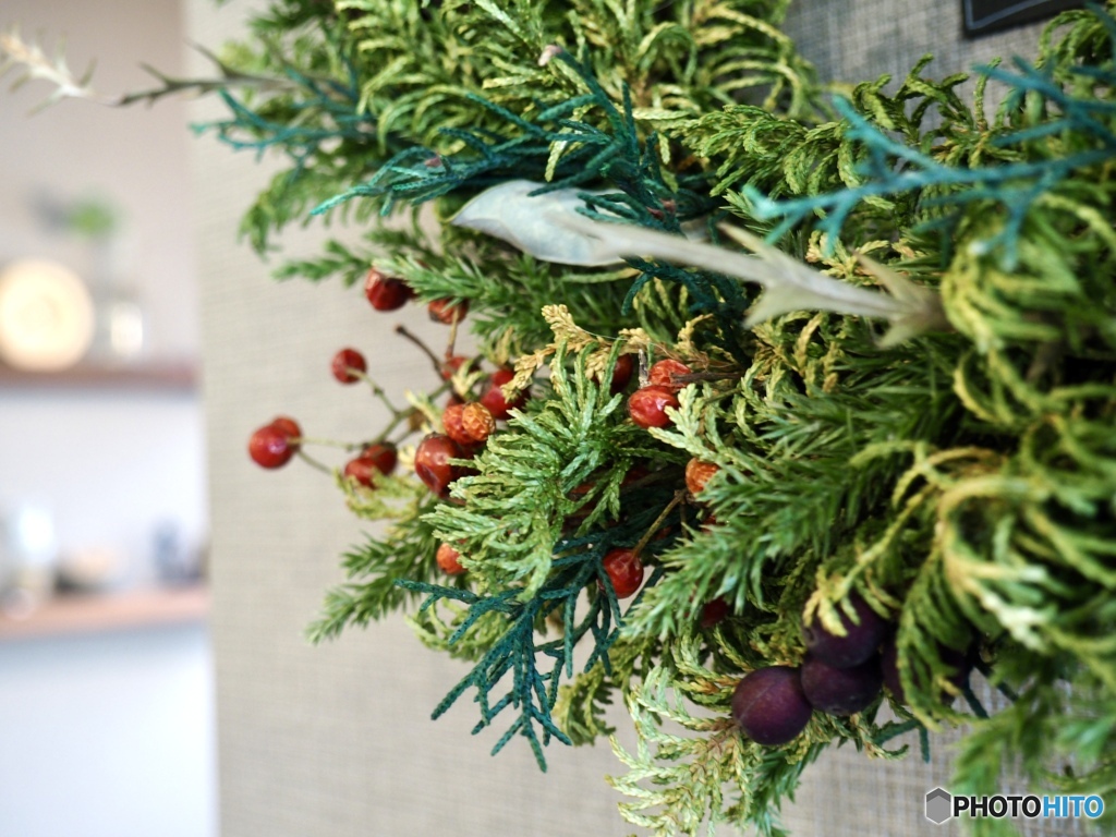 Dried flower wreath
