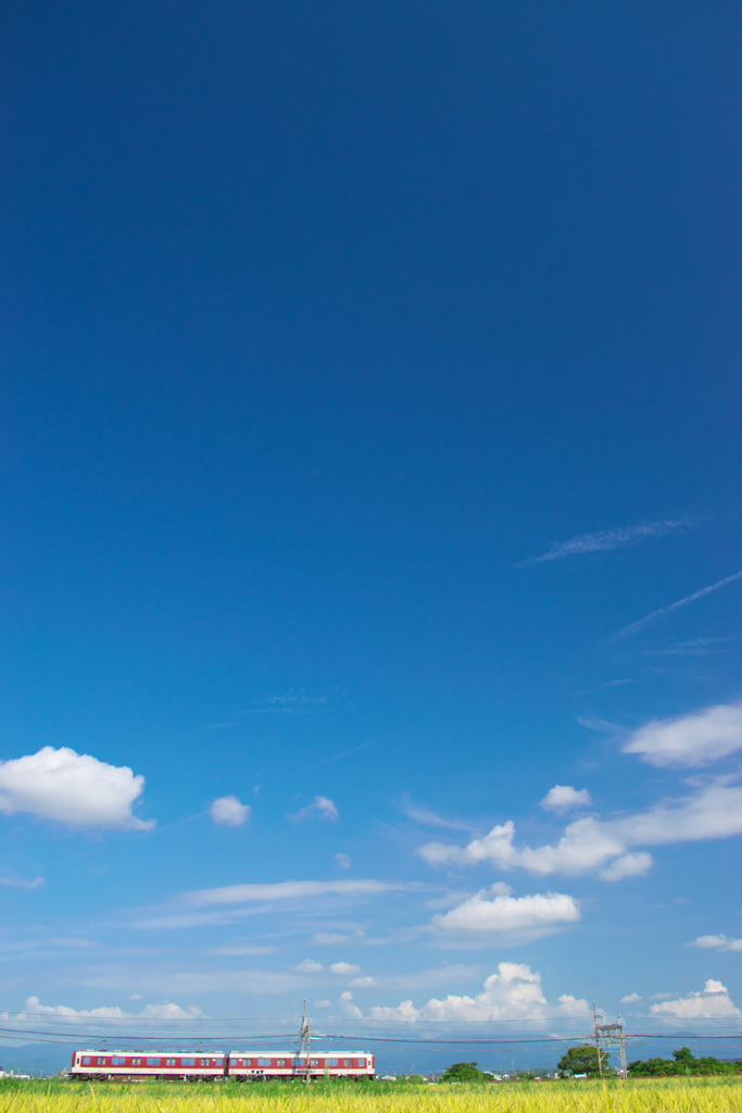 爽やかなの夏空を行く