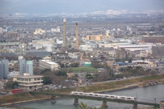 見下ろす宇治の街