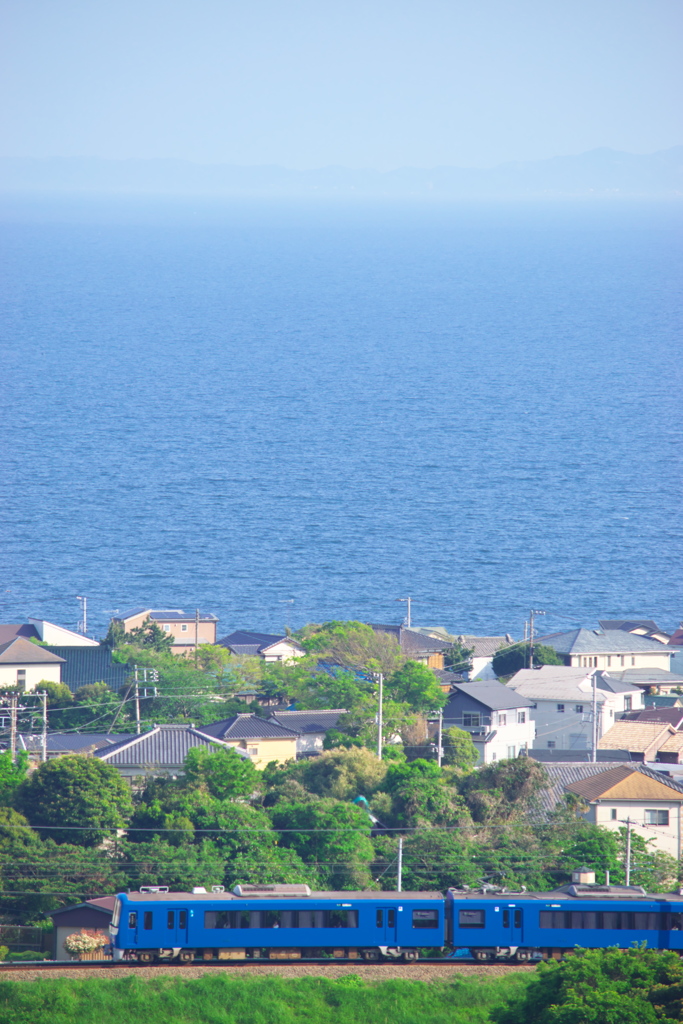 青い海に青いブルスカ