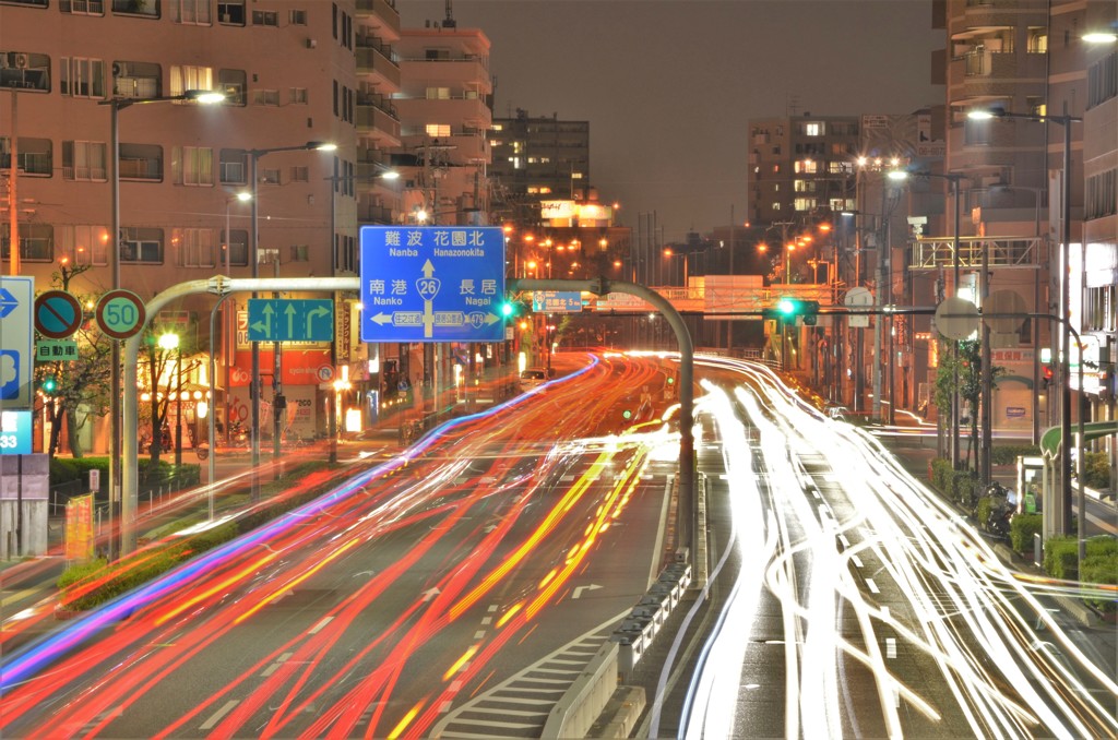 夜の交差点