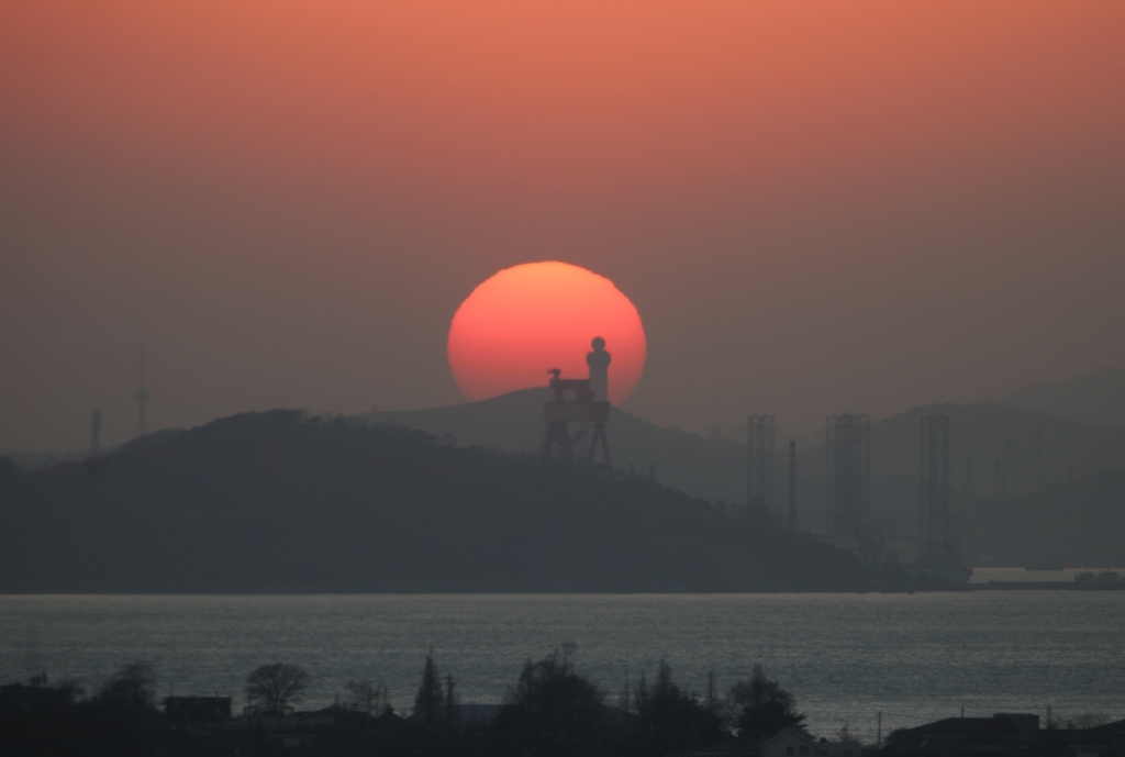 青島の夕日