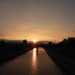 今日の旭川の夕景 