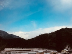 雪景色と青い空(^-^)