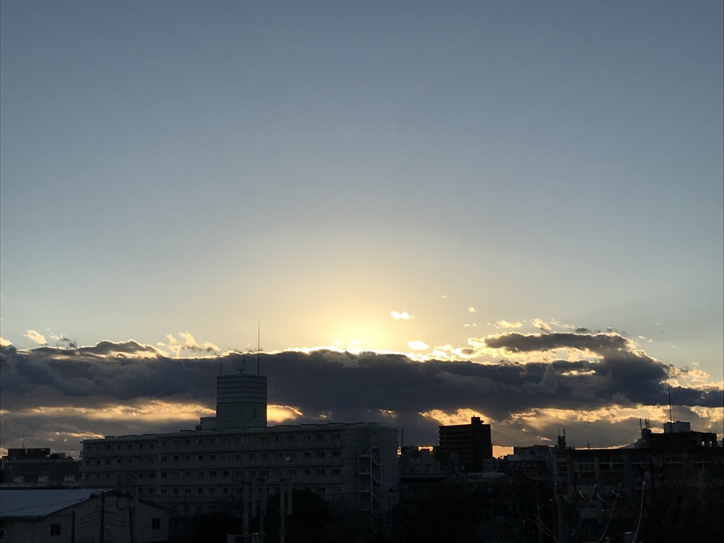 今日の夕日(^^)