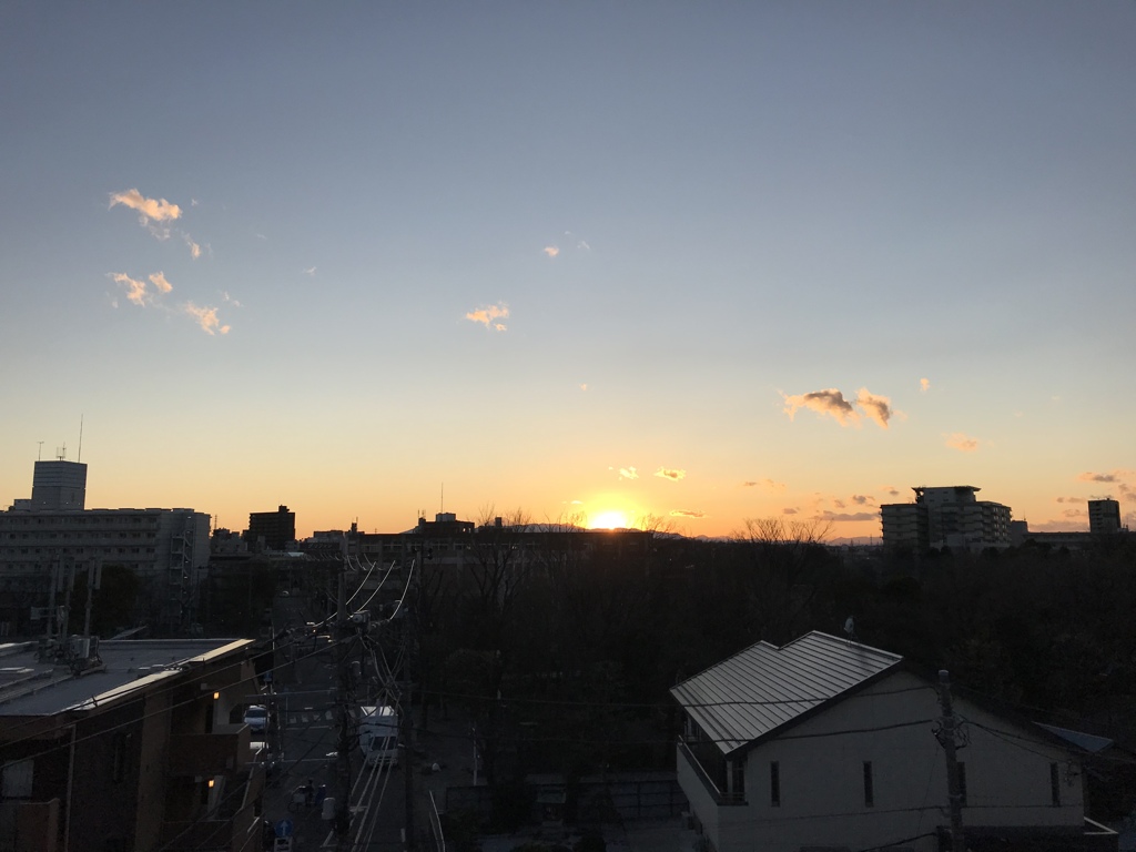今日の夕日。。