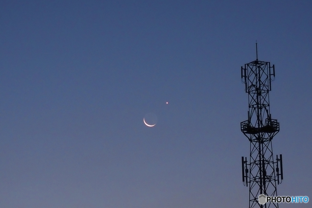 月と金星