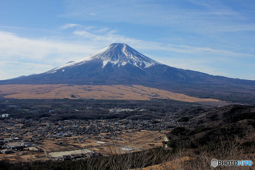 忍野村、富士山