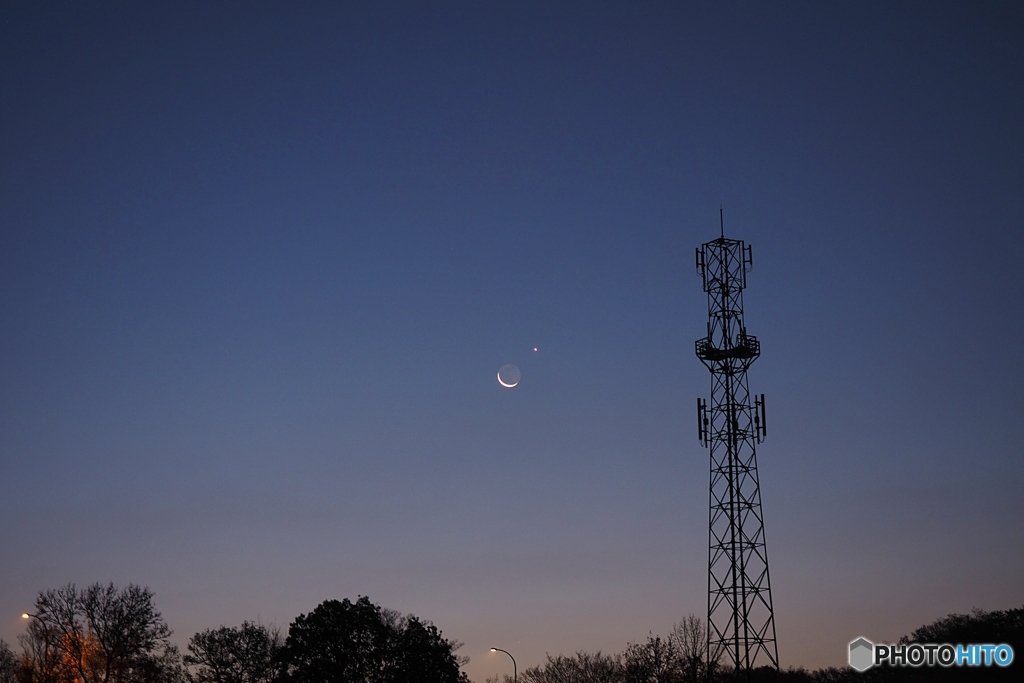 月と金星