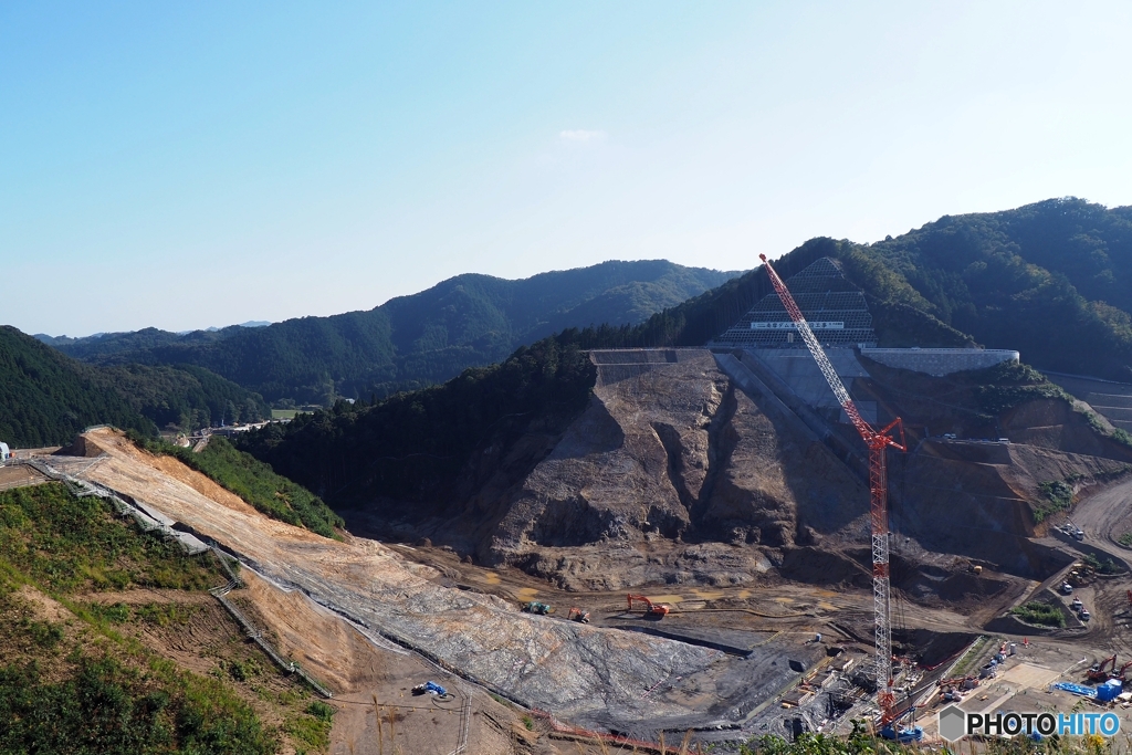 南摩ダム建設現場