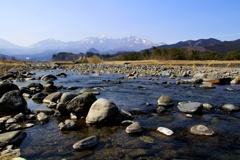 大谷川と日光連山
