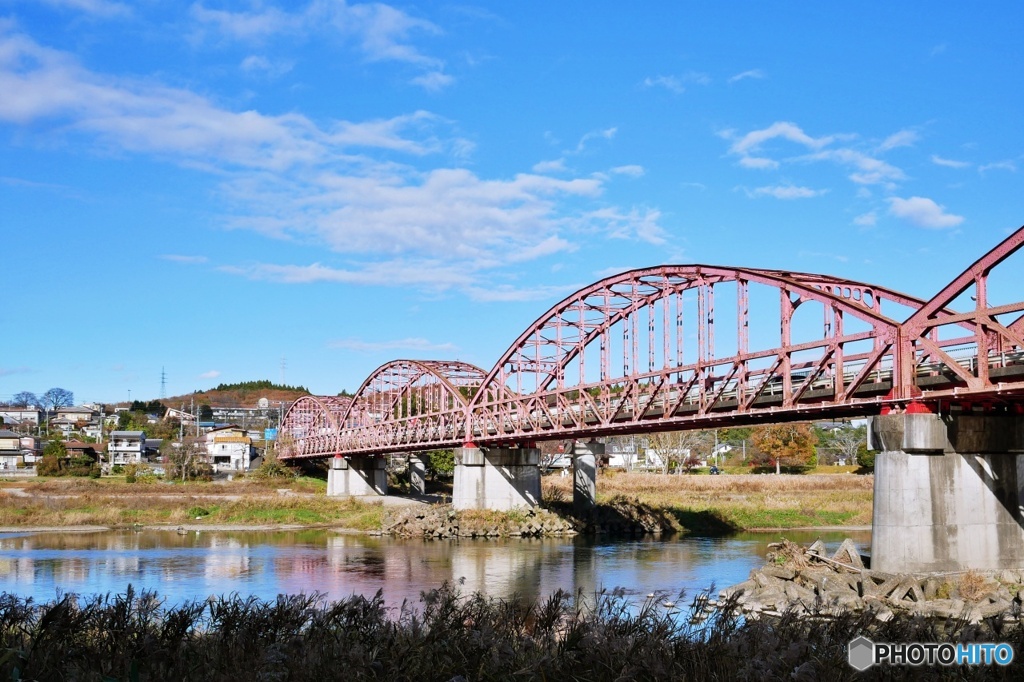 那珂川に架かる橋（道の駅かつら）