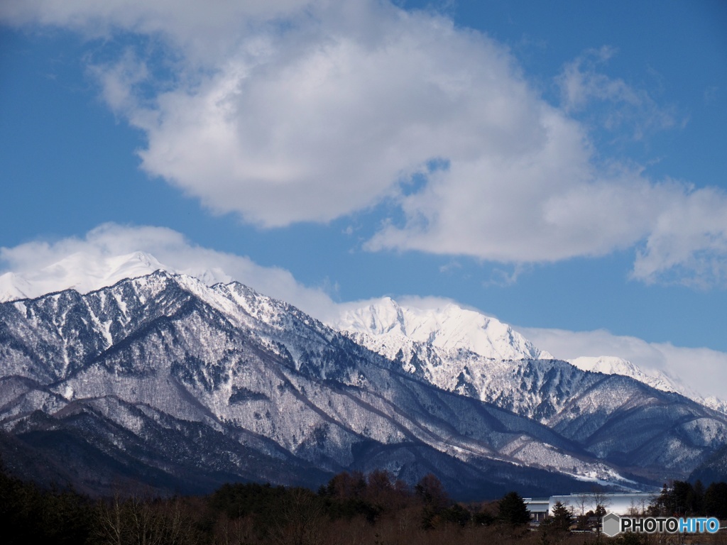 北アルプス、爺ヶ岳、鹿島槍ヶ岳