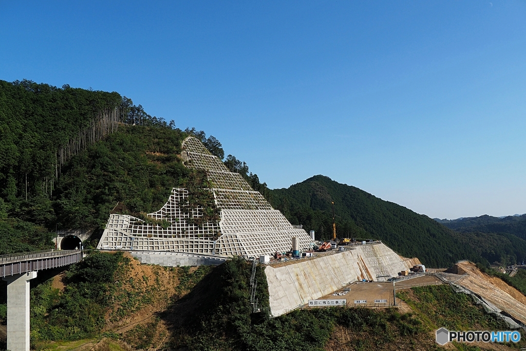 南摩ダム建設現場