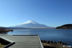 山中湖と富士山