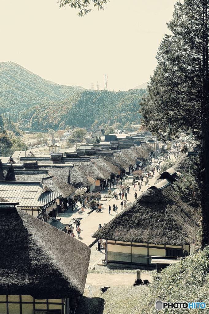 会津西街道　大内宿