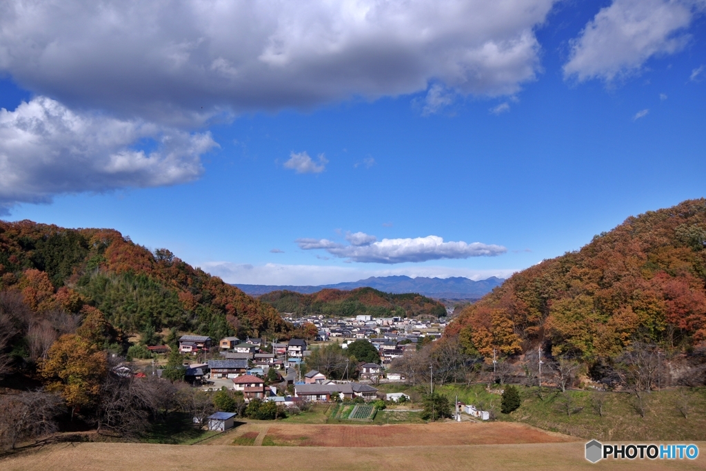 大塩ダムから街並み