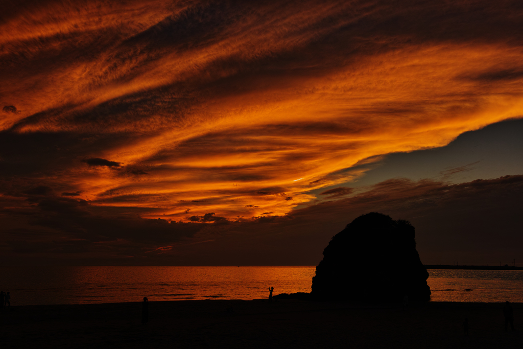 稲佐の浜の夕景