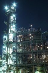 夜の京浜工業地帯