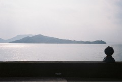 海沿いの道から